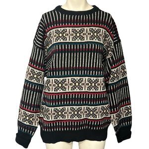 Vintage Limited Express Sweater Womens Medium Wool Striped Design Hong Kong  M